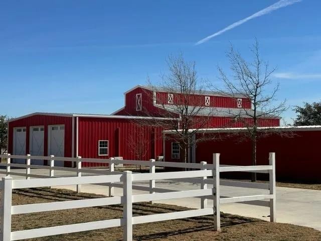 Agricultural barn building under construction